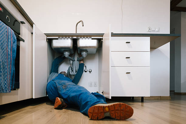 Professional Drain Cleaning technician working in Union City, MI